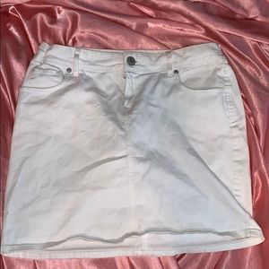 ALTERED Ann Taylor white denim skirt